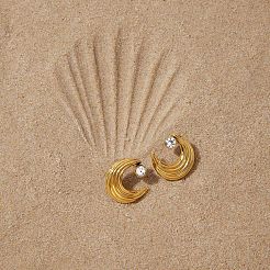 304 Stainless Steel Stud Earrings for Women&nbsp;EJEW-F420-02G