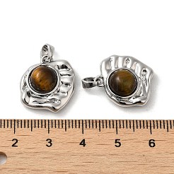 Natural Tiger Eye Pendants&nbsp;KK-M270-42P