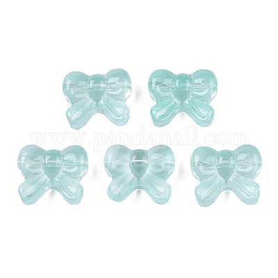 Transparent Spray Painted Glass Beads&nbsp;GLAA-N035-025-C02-1