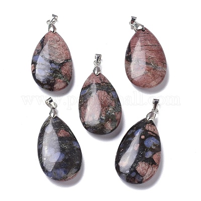 Natural Labradorite Pendants&nbsp;G-D084-01P-B07-1