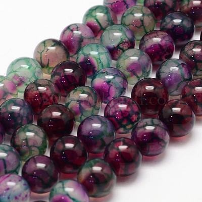 Natural Dragon Veins Agate Bead Strands&nbsp;X-G-K155-C-6mm-01-1