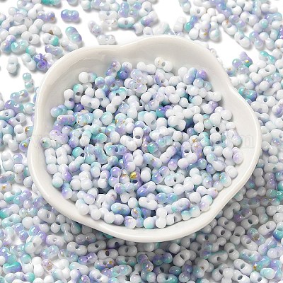 Two Tone Baking Paint Glass Seed Beads&nbsp;SEED-F005-01A-09-1