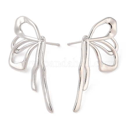 Brass Stud Earring Findings KK-N256-04P-1