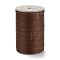 Round Waxed Polyester Thread String, Micro Macrame Cord, Twisted Cord, for Leather Sewing Stitching, Saddle Brown, 0.3~0.4mm, about 174.98 Yards(160m)/Roll