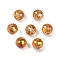 Transparent Electroplate Glass Beads, Faceted, Round, Peru, 10x9mm, Hole: 1.4mm