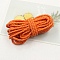 Braided PU Leather Cords, Round, Chocolate, 4mm, about 2.19 Yards(2m)/Bundle