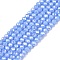 Electroplate Glass Beads Strands, Opaque Solid Color, AB Color Plated, Faceted, Rondelle, Cornflower Blue, 2.3~2.7x2mm, Hole: 0.4mm, about 135~140pcs/strand, 26~27cm