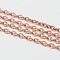 Iron Cable Chains, Unwelded, with Spool, Oval, Cadmium Free & Nickel Free & Lead Free, Red Copper Color, 4x3x0.7mm, about 328.08 Feet(100m)/roll