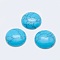Synthetic Turquoise Cabochons, Half Round, Dyed, 24.5x7~8mm