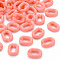 Opaque Acrylic Linking Rings, Quick Link Connectors, For Jewelry Chains Making, Frosted, Oval, Coral, 19.5x15x4~5mm, Inner Diameter: 6x11
mm