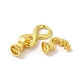 Rack Plating 925 Sterling Silver Fold Over Clasps&nbsp;STER-G038-11G-2