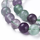 Natural Green Fluorite Beads Strands&nbsp;G-F433-8mm-3