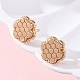 Brass Stud Earrings&nbsp;EJEW-D288-15G-5
