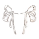 Brass Stud Earring Findings&nbsp;KK-N256-04P-1