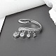 Brass Micro Pave Clear Cubic Zirconia Cuff Rings&nbsp;FS-WG905BE-01-1