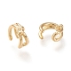 Brass Cuff Earrings&nbsp;X-EJEW-F255-05G-2