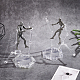 Plastic Assembled Action Figure Display Holders&nbsp;ODIS-WH0043-77-5