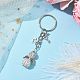 Alloy with Glass Seed Beads Keychain&nbsp;KEYC-MZ00010-01-2