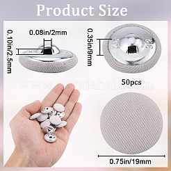 50Pcs 1-Hole Cloth Buttons&nbsp;DIY-GF0008-50A
