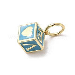 Brass Enamel Pendants&nbsp;KK-P338-43G-04