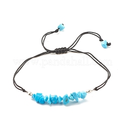 Gemstone Chips Braided Bead Bracelet for Women&nbsp;BJEW-JB08019