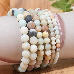 3Strands 3 Styles Natural Flower Amazonite Beads Strands&nbsp;G-PA0001-42