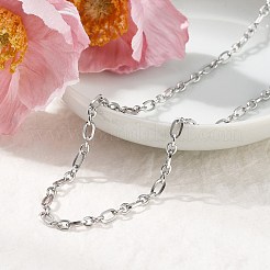 3.5MM 304 Stainless Steel Oval Link Chain Necklaces&nbsp;NJEW-T016-08P
