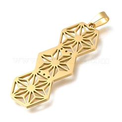 304 Stainless Steel Pendants&nbsp;STAS-R131-02G