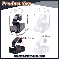 2Pcs 2 Colors Plastic C-Shaped Single Watch Display Cases&nbsp;CON-PH0003-61