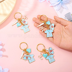 4Pcs Alloy Enamel Keychain&nbsp;KEYC-TAC00036