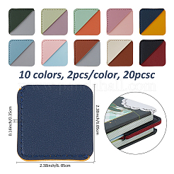 20Pcs 10 Colors PU Leather Rhombus Corner Protectors&nbsp;AJEW-FH0006-35