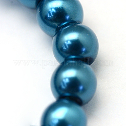 Baking Paint Pearlized Glass Pearl Round Bead Strands&nbsp;HY-Q003-4mm-06