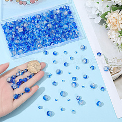 450Pcs 4 Styles Spray Painted Crackle Glass Beads&nbsp;CCG-PA0001-09D
