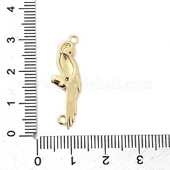 Brass Enamel Bird Connector Charms&nbsp;KK-H529-03G