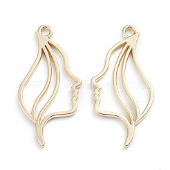 Alloy Open Back Bezel Pendants&nbsp;PALLOY-I197-05G