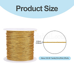 2 Rolls Round PET Metallic Thread&nbsp;MCOR-TADJ0001-01C-01