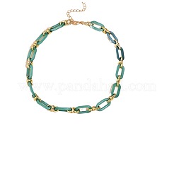Plastic Oval Link Chain Necklaces & Bracelets Sets&nbsp;FS-WG8E7F5-01