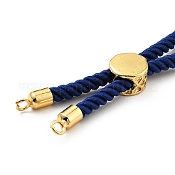 Half Finished Twisted Milan Rope Slider Bracelets&nbsp;FIND-G032-01G