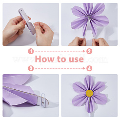 DIY Flower Paper Fans for Wedding Birthday Carnival Welcome Party Decorations&nbsp;DIY-WH0671-189B