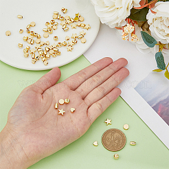 100Pcs 5 Style Rack Plating Brass Beads&nbsp;KK-HY0001-71