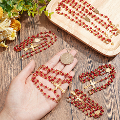Acrylic Rosary Bead Necklace&nbsp;NJEW-PH01476
