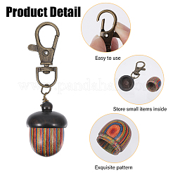 Spray Painted Wooden Pendant Decoration&nbsp;HJEW-AB00442