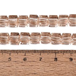 Transparent Glass Beads Strands&nbsp;GLAA-R041-8x8mm-A05