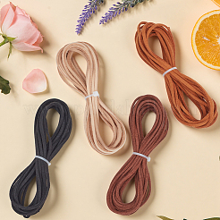 4Pcs 4 Colors Flat Faux Suede Cord&nbsp;OCOR-CL0001-06A