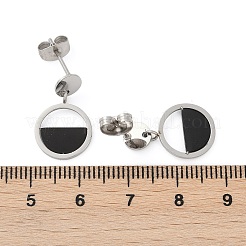 304 Stainless Steel Plastic Dangle Stud Earrings&nbsp;EJEW-Z089-16P