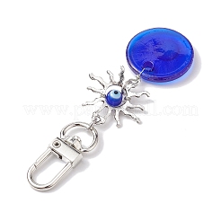 Evil Eye Lampwork Pendant Decorations&nbsp;HJEW-JM01997-01