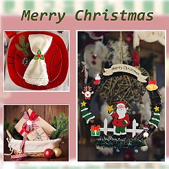 40Pcs 10 Styles Christmas Theme Opaque Resin Cabochons&nbsp;CRES-SC0002-56