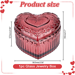 Heart Shaped Glass Jewelry Storage Boxes&nbsp;DIY-WH0899-48B
