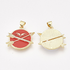 Brass Micro Pave Cubic Zirconia Pendants&nbsp;KK-S061-29