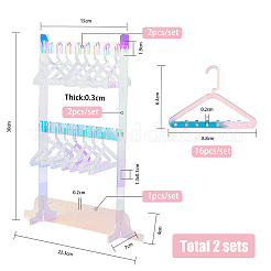 Laser Style Acrylic Earring Display Stands&nbsp;EDIS-WH0029-31